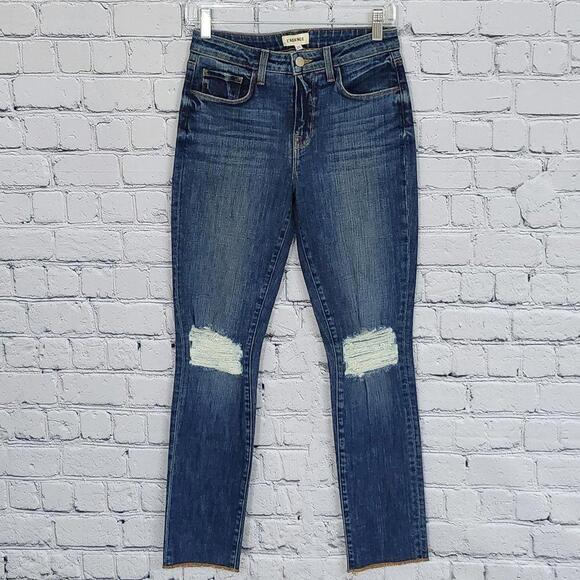 2/$50 L'Agence Distressed Blue Jeans Size 25 - Picture 1 of 5